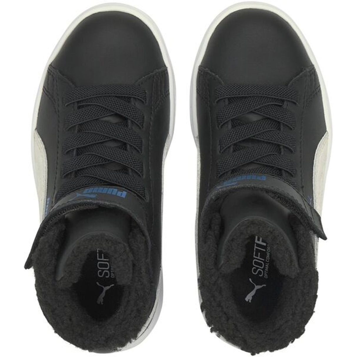 Puma joggesko Smash v2 Mid Fur Black / White