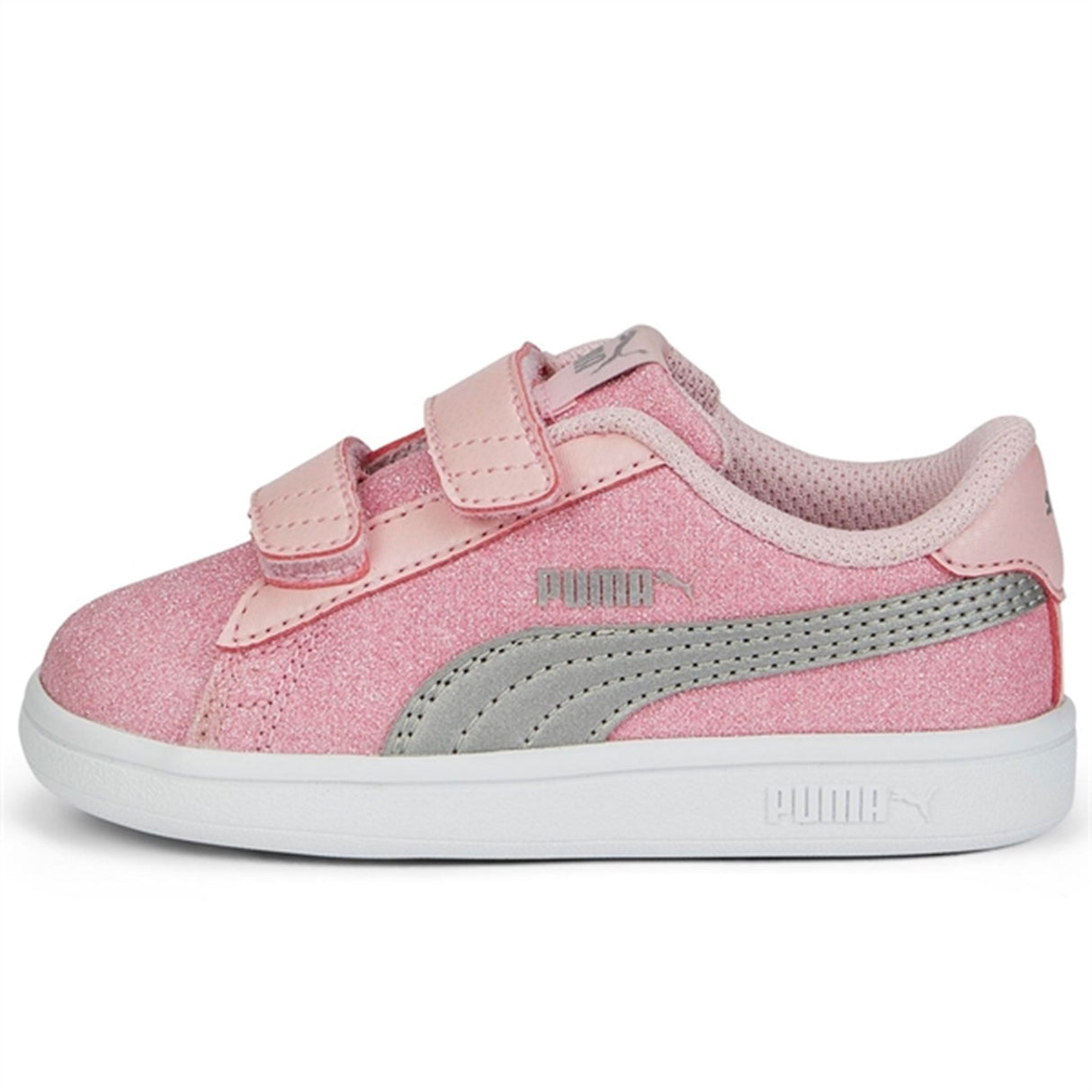 Puma Smash V2 Glitz GlamV Pink-Puma Silver Sneakers 5