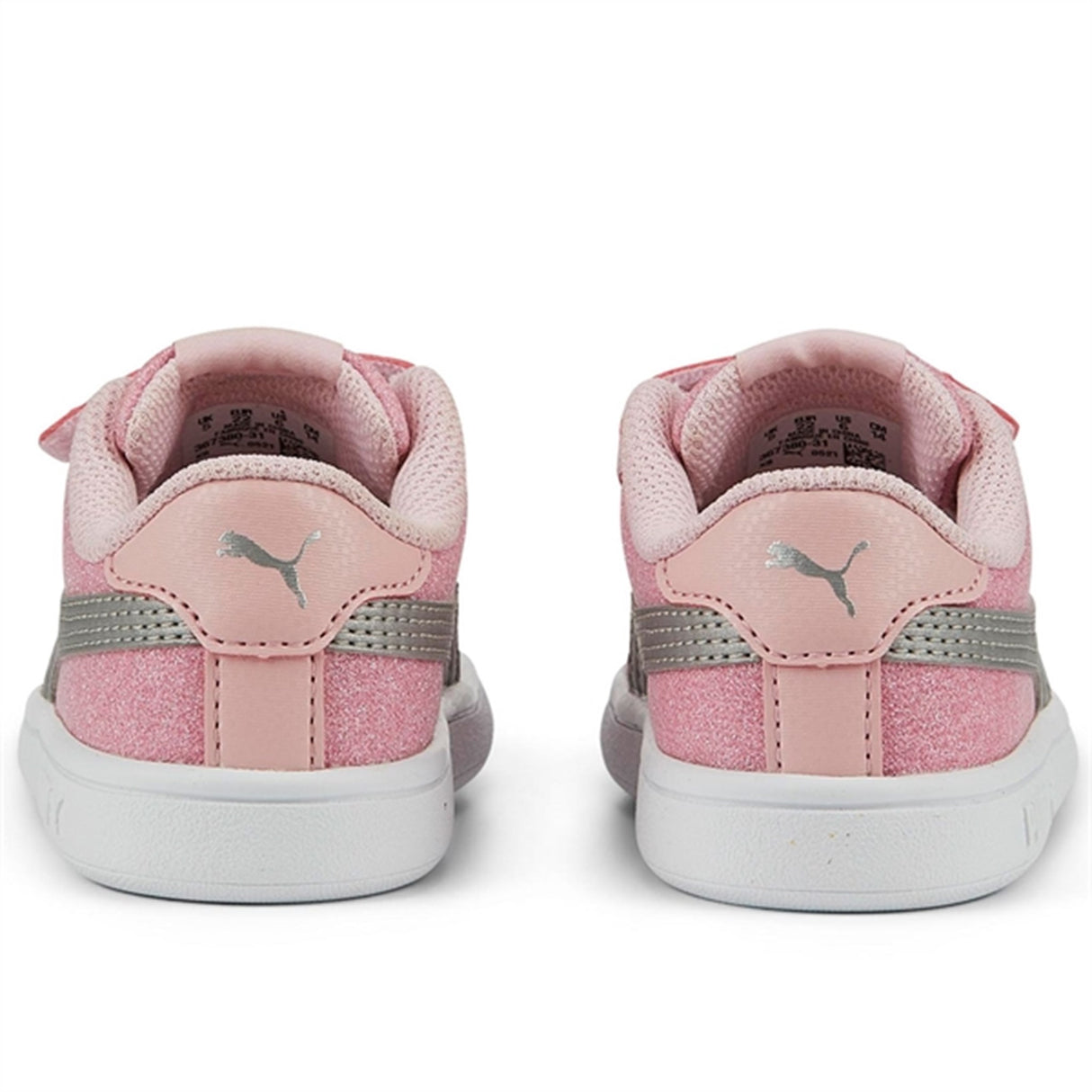 Puma Smash V2 Glitz GlamV Pink-Puma Silver Sneakers 6