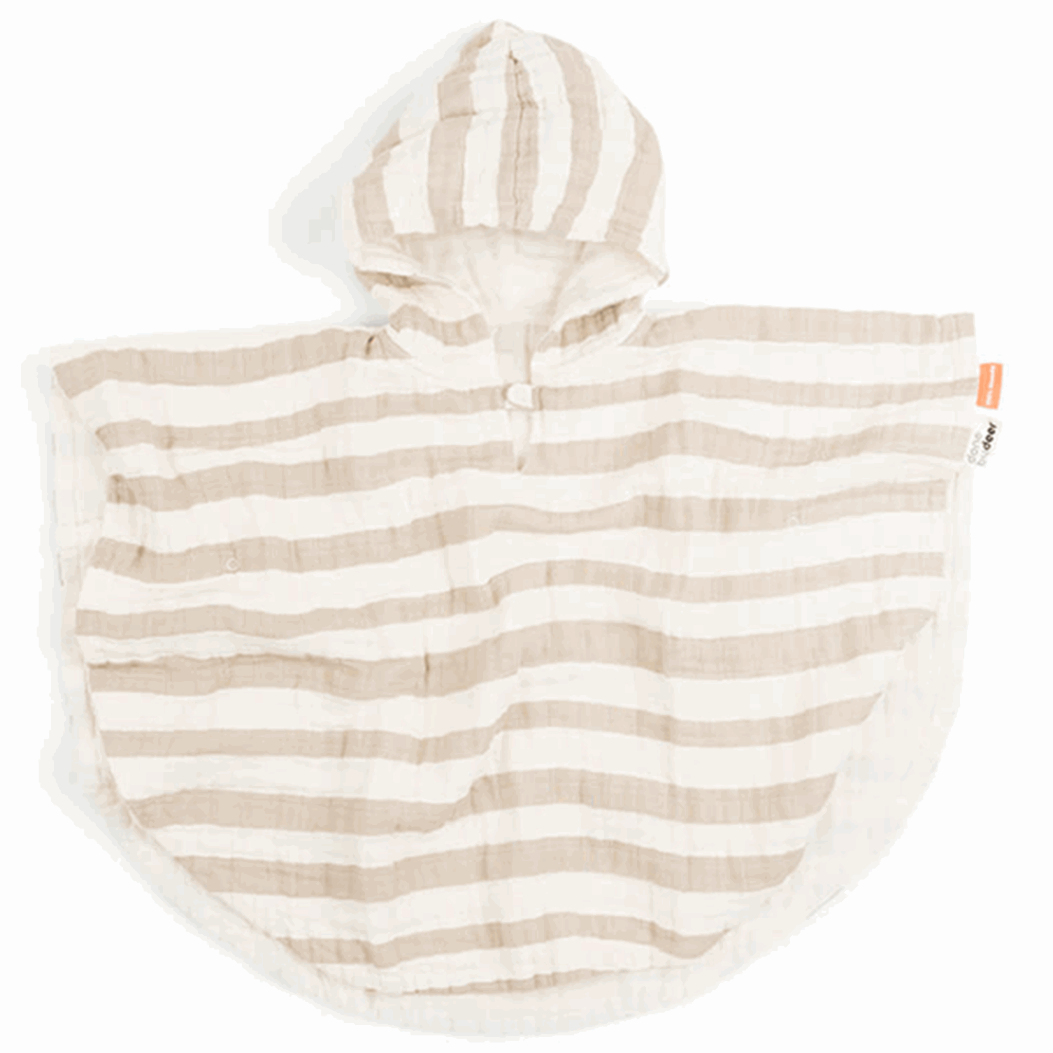 Done by Deer Bade Poncho GOTS Stripes Sand