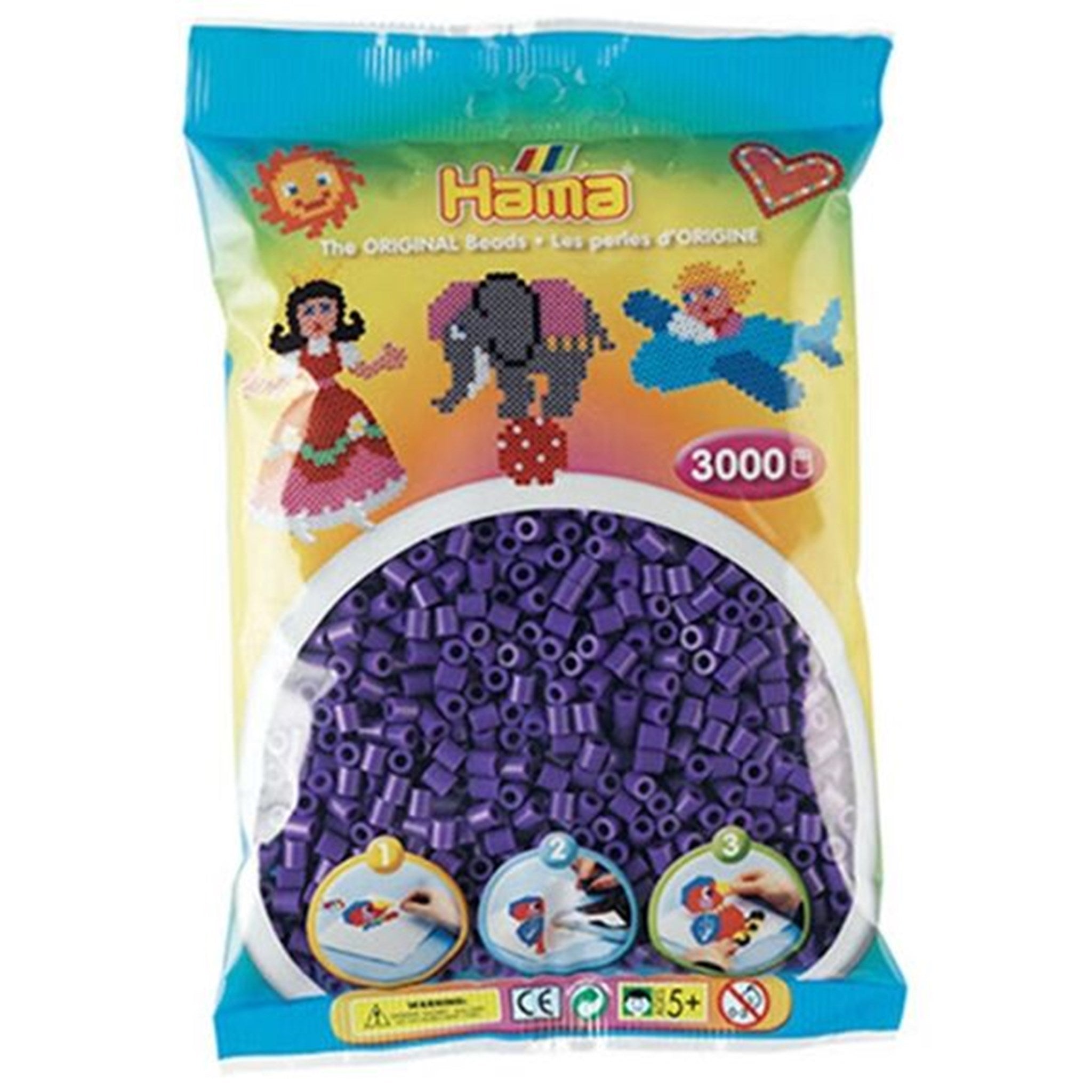 HAMA Midi Beads 3000 pcs Purple