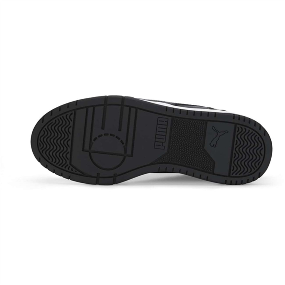 Puma RBD Game Low Jr Sneakers Black Black Team Gold-White 5