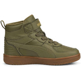 Puma Rebound Rugges V PS Deep Olive-Dark Chocolate-Team Gold Sneakers 3