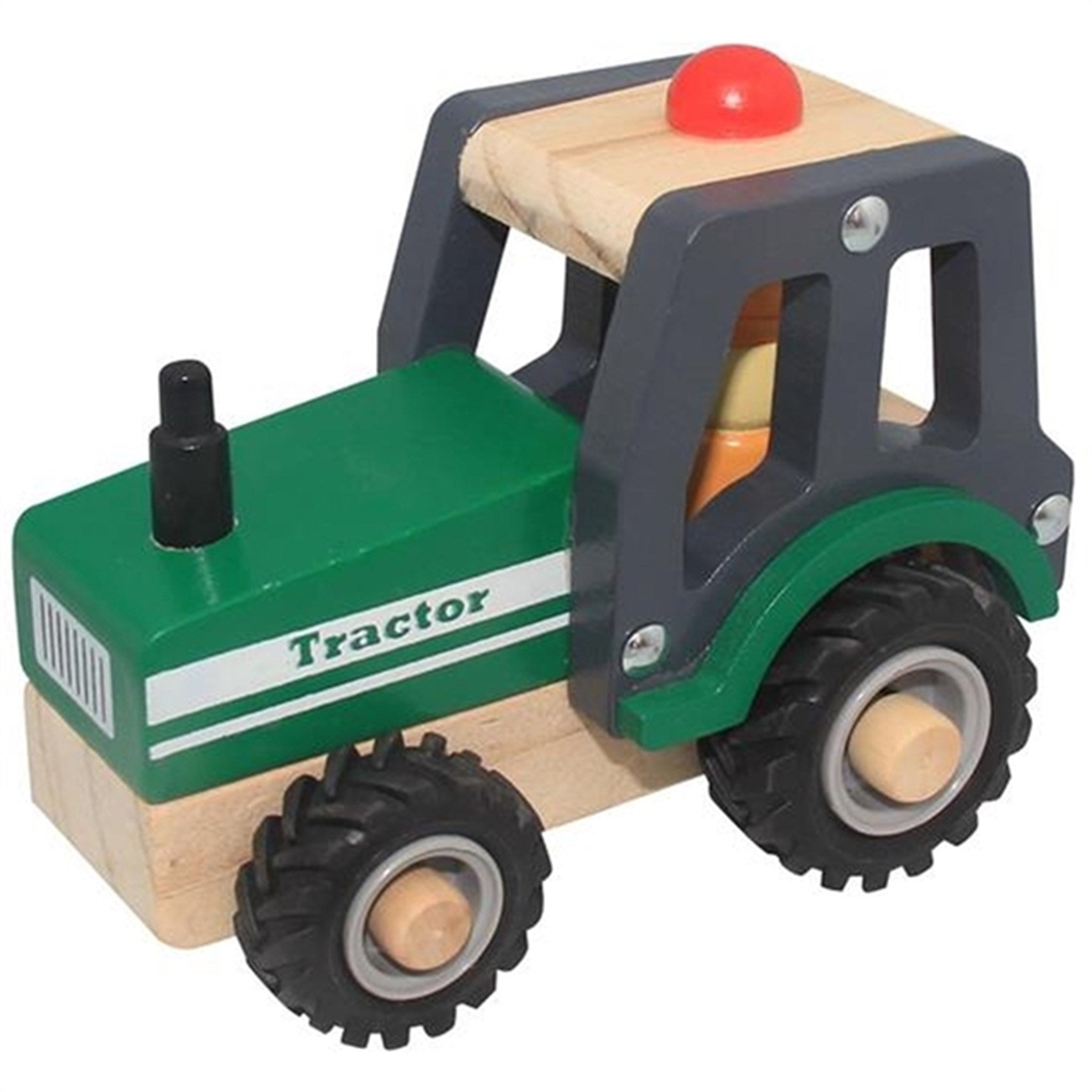 Magni Traktor I Tre Med Gummihjul Green