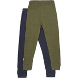 Minymo Dark Olive Sweatpants Basis 36 2-pakning NOOS 2