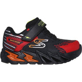 Skechers Boys Flex Glow Bolt Sneakers Black Red
