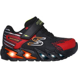 Skechers Boys Flex Glow Bolt Sneakers Black Red