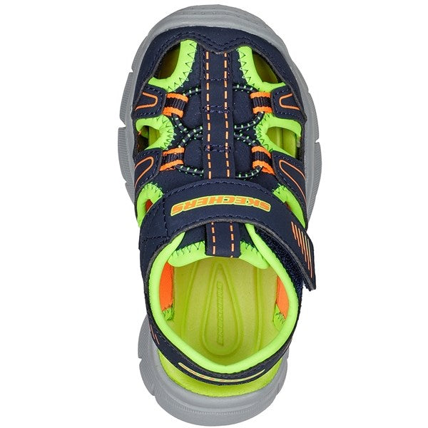 Skechers Relix Letvægts River Sandal Navy Lime 4