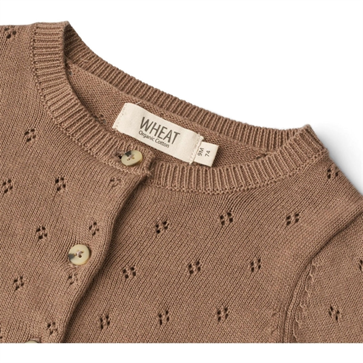 Wheat Cocoa Brown Strikk Cardigan Maia 2