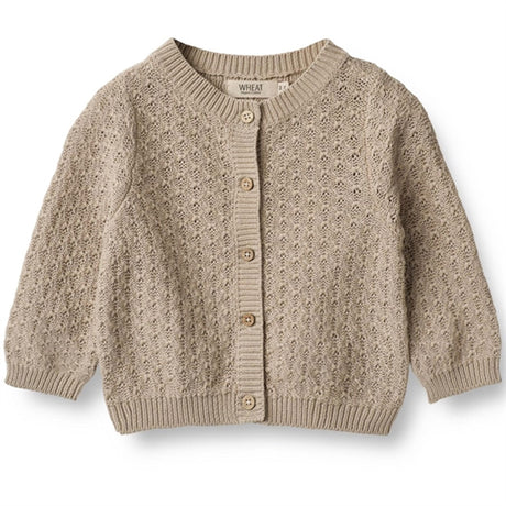 Wheat Soft Beige Strikk Cardigan Magnella