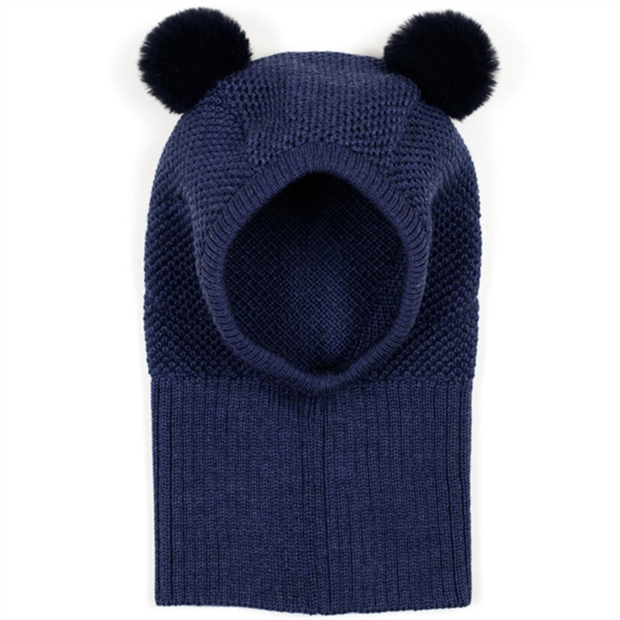 Huttelihut Elefantlue Ull Strikk Vindstop Wooly Navy