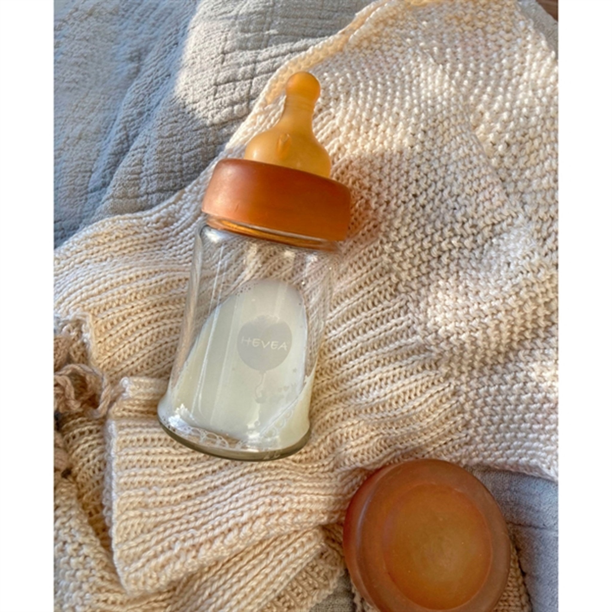 Hevea Babyflasker Glass Med Vid Hals 150 ml 2-Pakning 2