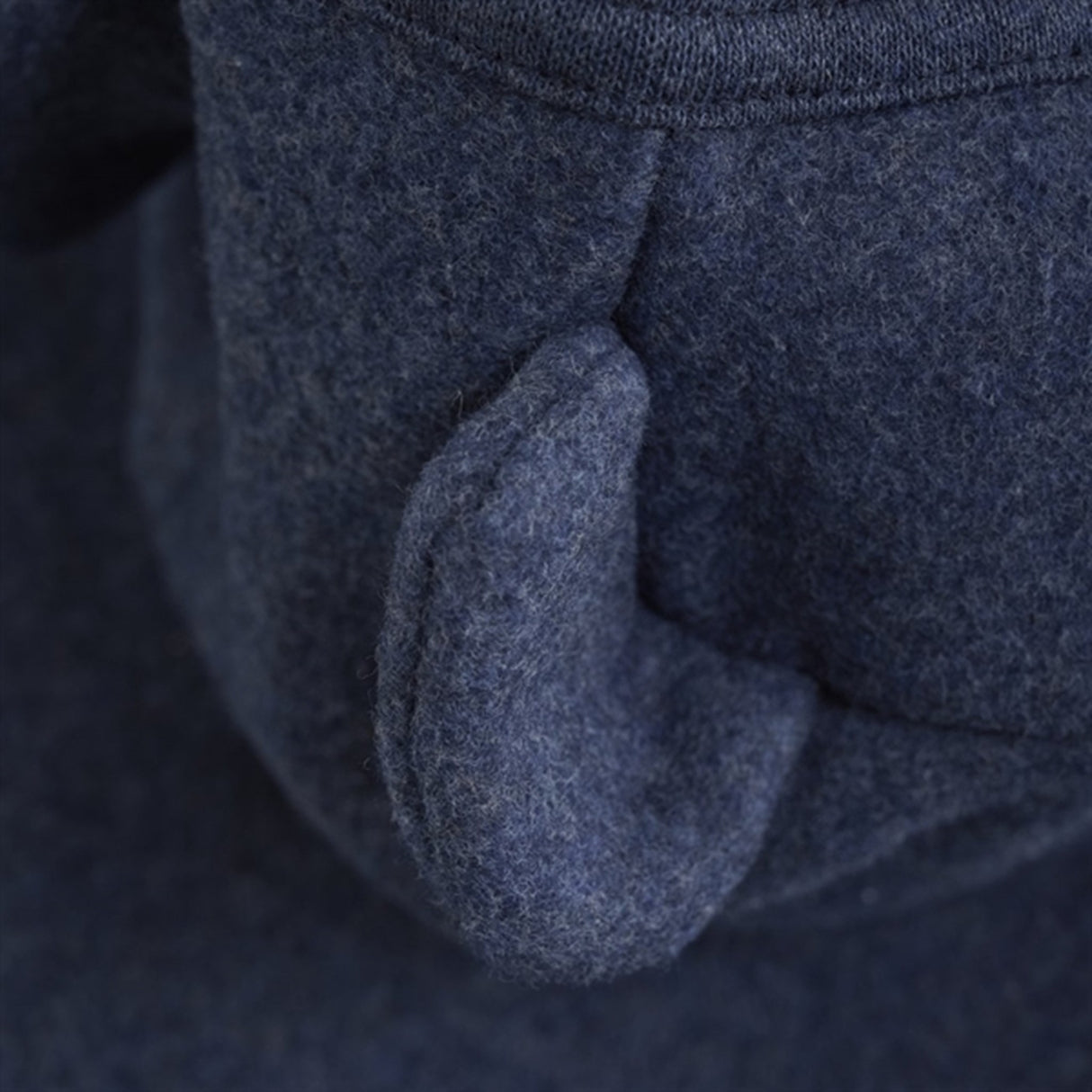 Huttelihut Jakke Ører Bomull Fleece Navy Melange 2