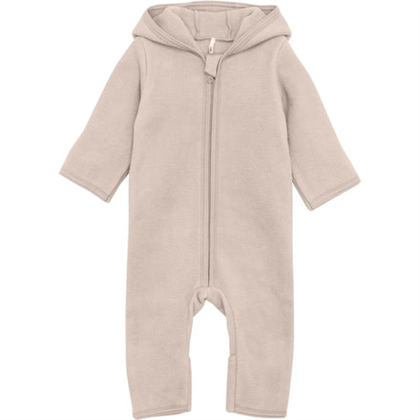 Huttelihut Kjøredress Ører Bomull Fleece Almond Peach