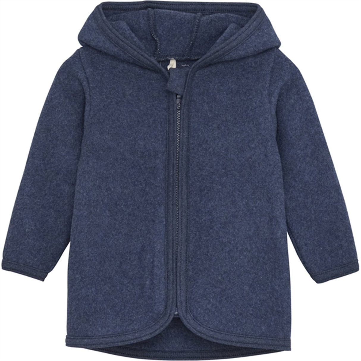 Huttelihut Jakke Ører Bomull Fleece Navy Melange