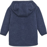 Huttelihut Jakke Ører Bomull Fleece Navy Melange 3