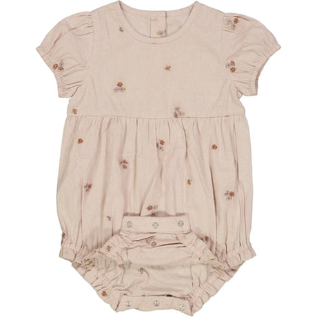 Wheat Embroidery Flowers Victoria Romper