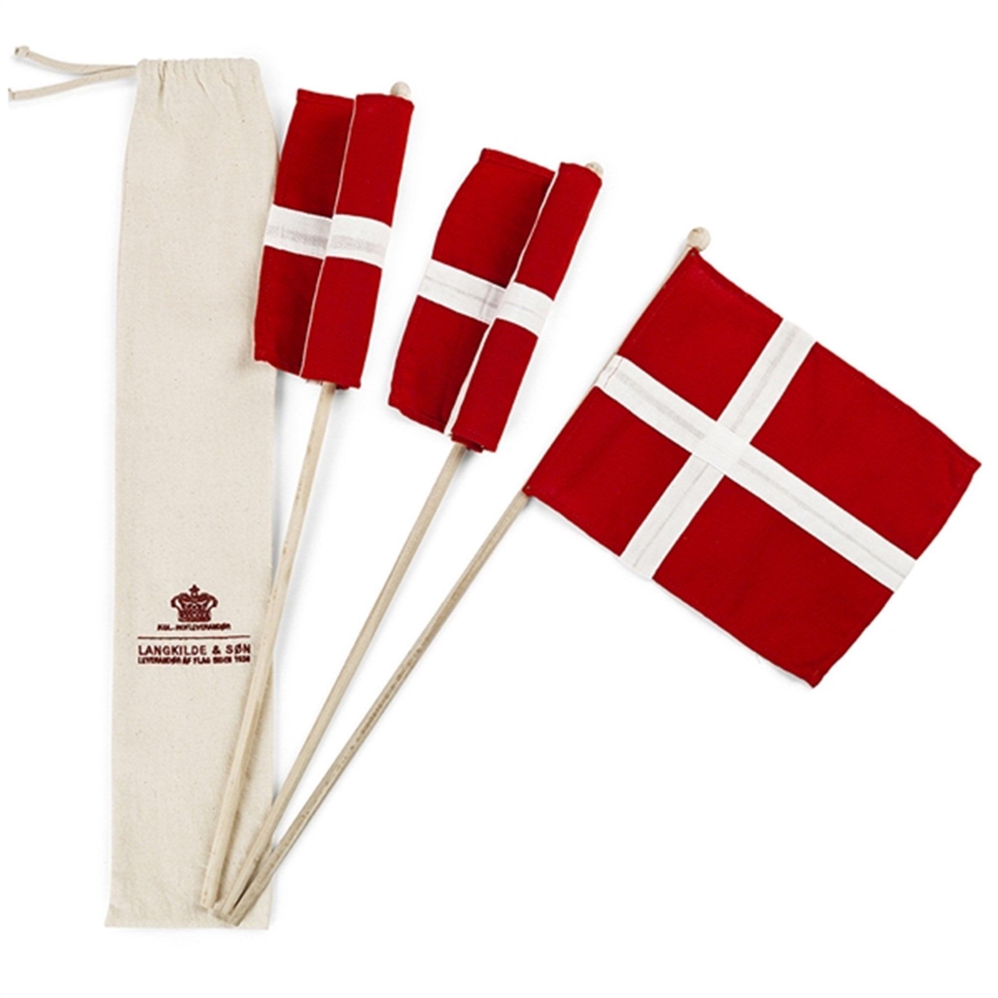 Langkilde & Søn Flag på Pind 3 stk
