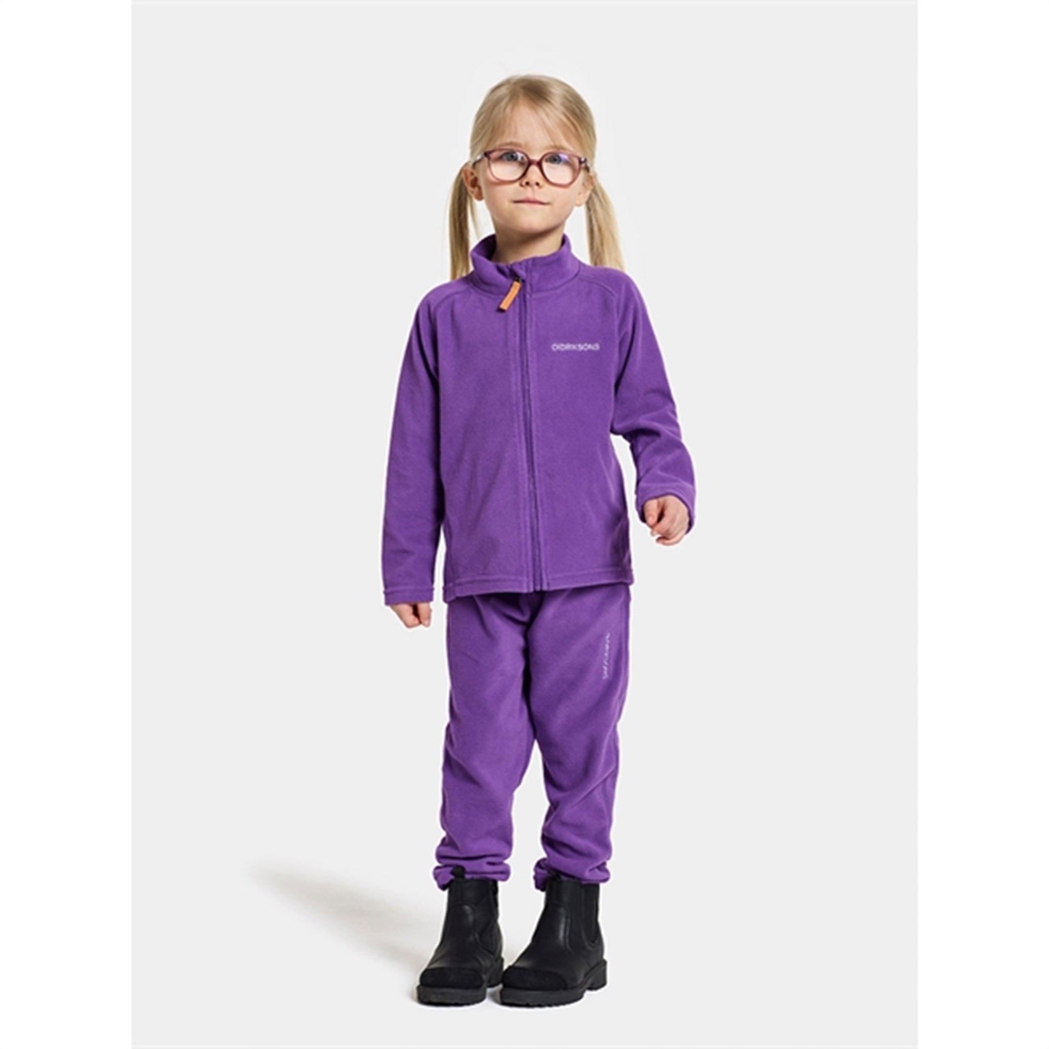 Didriksons Disco Purple Monte Kids Fleece Bukser 3