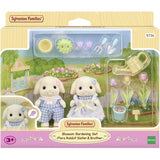 Sylvanian Families® Blomsterhagesett - Flora Rabbit Brother & Sister