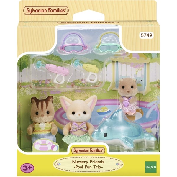 Sylvanian Families® Barnehagevenner - Svømmebasseng Trio