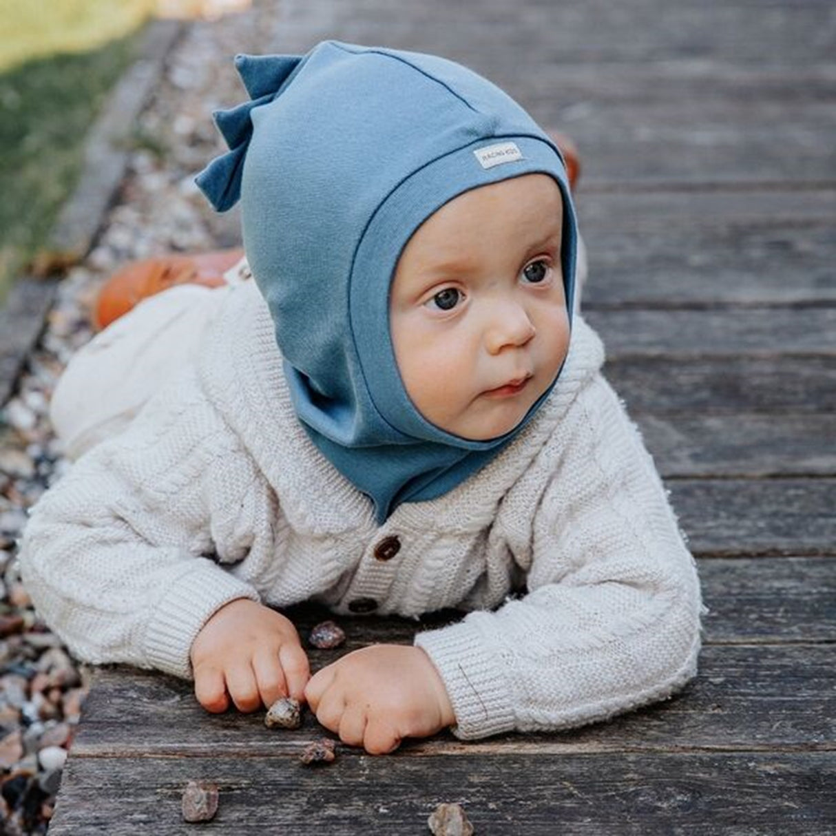 Racing Kids Top Elefantlue Dino 1-lags Dusty Blue