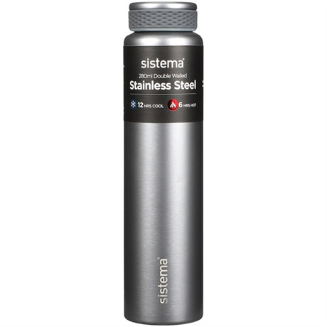 Sistema Stainless Steel Drikkeflaske 280 ml Sølv