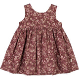 Wheat Mulberry Flowers Pinafore Wrinkles Kjole