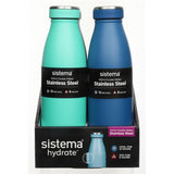 Sistema Stainless Steel Drikkeflaske 500 ml Ocean Blue