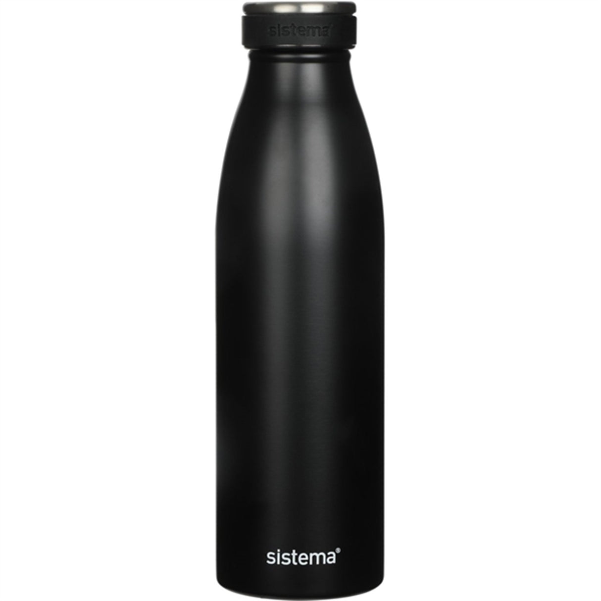 Sistema Stainless Steel Drikkeflaske 500 ml Black
