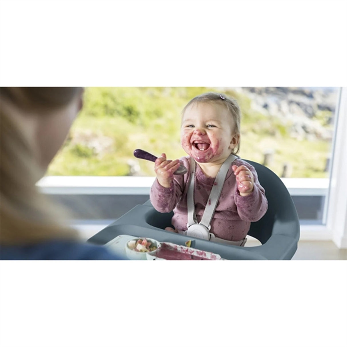 Stokke® Clikk™ Høy Stol Fjord Blue 2