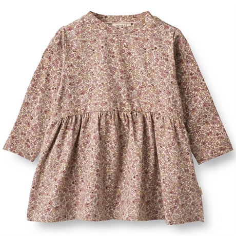 Wheat Grey Rose Flowers Sessa Jersey Kjole