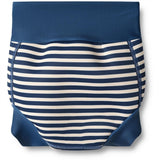 Wheat Indigo Stripe Neoprene Babybadebukser 3