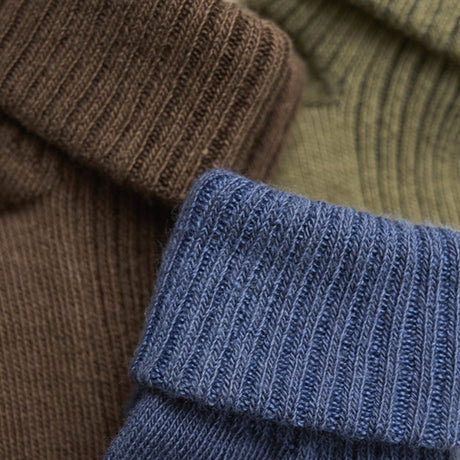 Minymo Dark Olive Sokker Baby 3-pakning NOOS