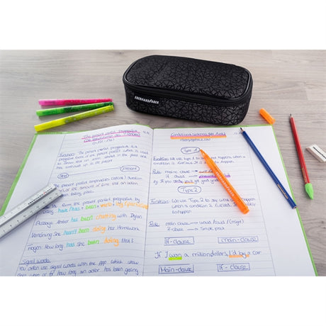 Faber-Castell EFA Pennal Jumbo Stoff Sort/Grå