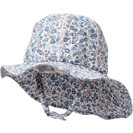 Wheat Blue Flower Meadow UV Solhatt