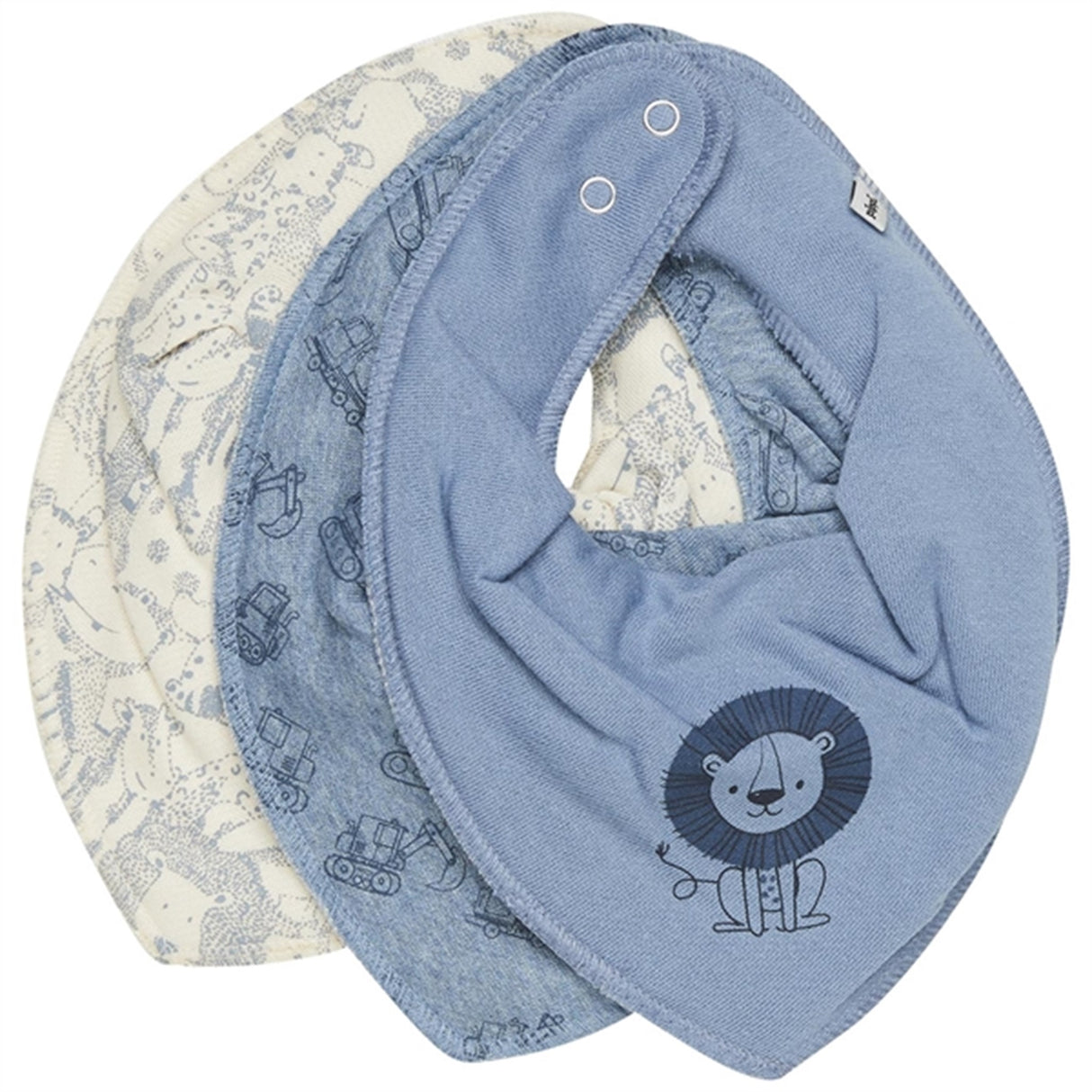 Pippi Bandana Smekke 3-pakning Ashley Blue Melange