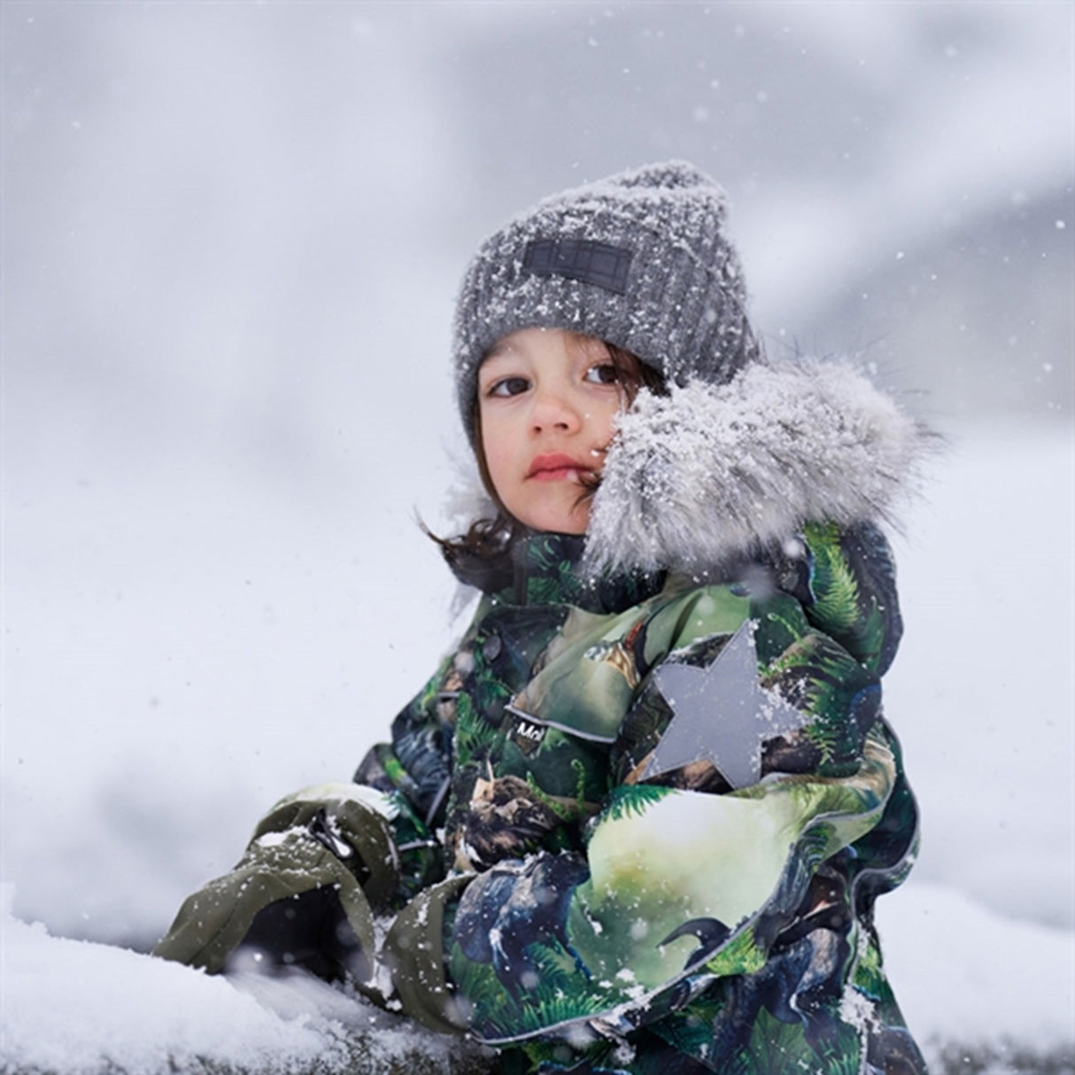 Molo Dress Dino Forest Polaris Fur 3