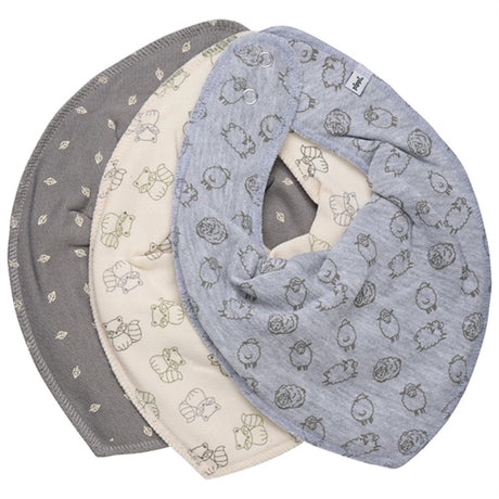 Pippi Bandana Smekke 3-pakning Grey Melange