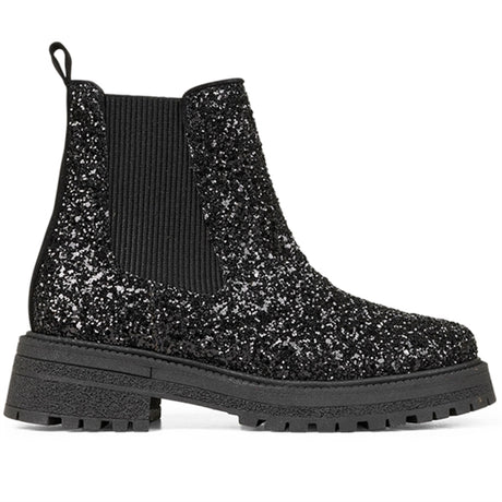 Angulus Chelsea Støvel Black Glitter/Black/Black 2