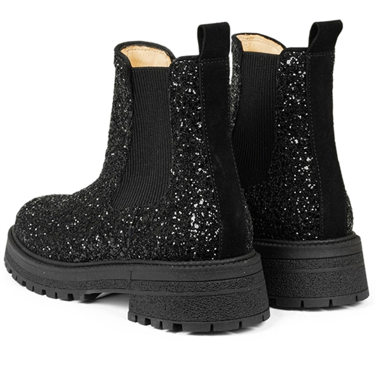 Angulus Chelsea Støvel Black Glitter/Black/Black 3