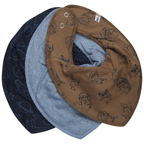 Pippi Bandana Smekke 3-pakning Ashley Blue