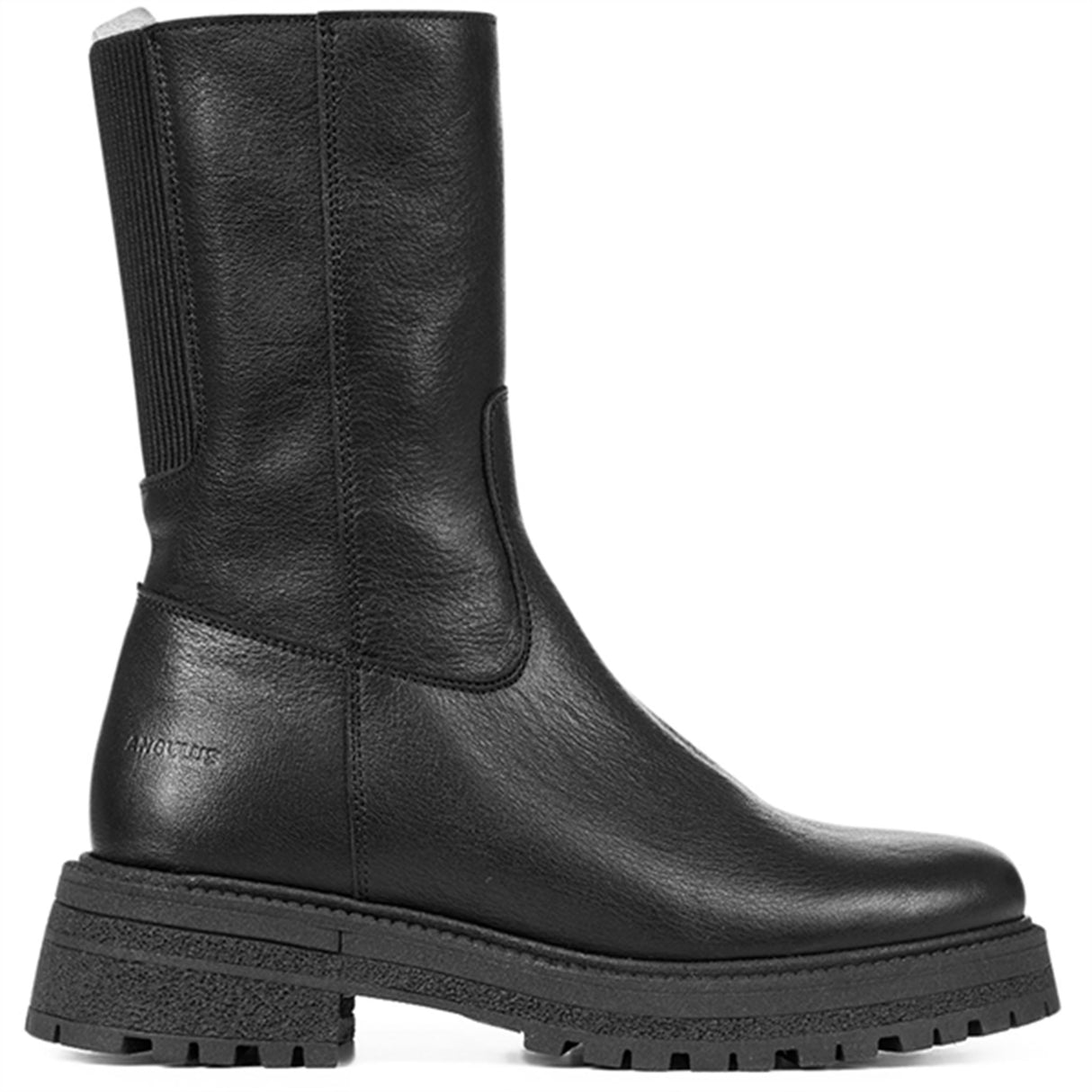 Angulus Mid-Cut Støvler Med Glidelås Black/Black 4