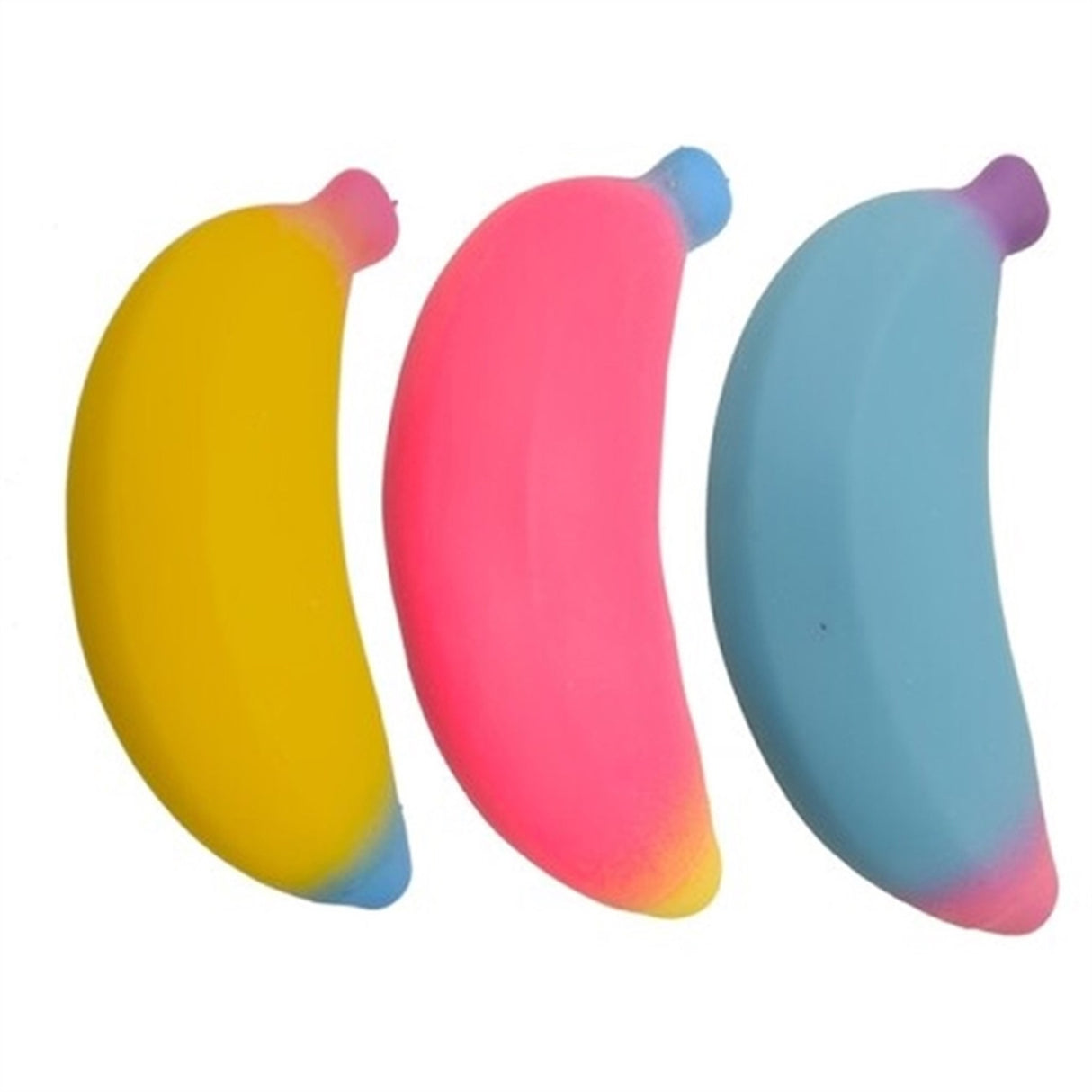 Pocket Money Fidget Banan Superstrækbar Regnbuefarvet 14 cm - Assortert