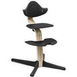 Stokke® Nomi® Natural  Black Stol + Black Pink Grey Nyfødtsett Pakke