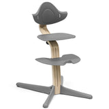 Stokke® Nomi® Natural Grey Stol + Grey Grey Pink Nyfødtsett Pakke