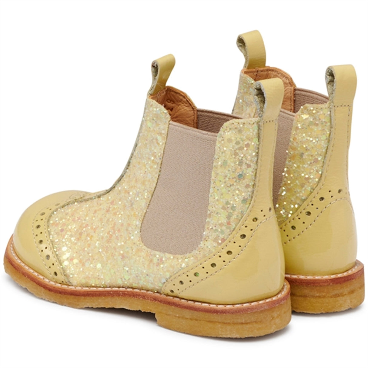 Angulus Chelsea M. Elastik Lys Gul/Lys Gul Glitter/Beige 3