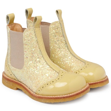 Angulus Chelsea M. Elastik Lys Gul/Lys Gul Glitter/Beige