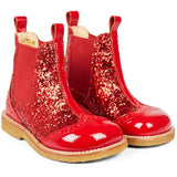 Angulus Chelsea Støvler Med Glitter Red/Red/Red Elastic