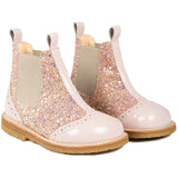 Angulus Chelsea Støvler Pale Rose/Rose Glitter/Beige Elastic